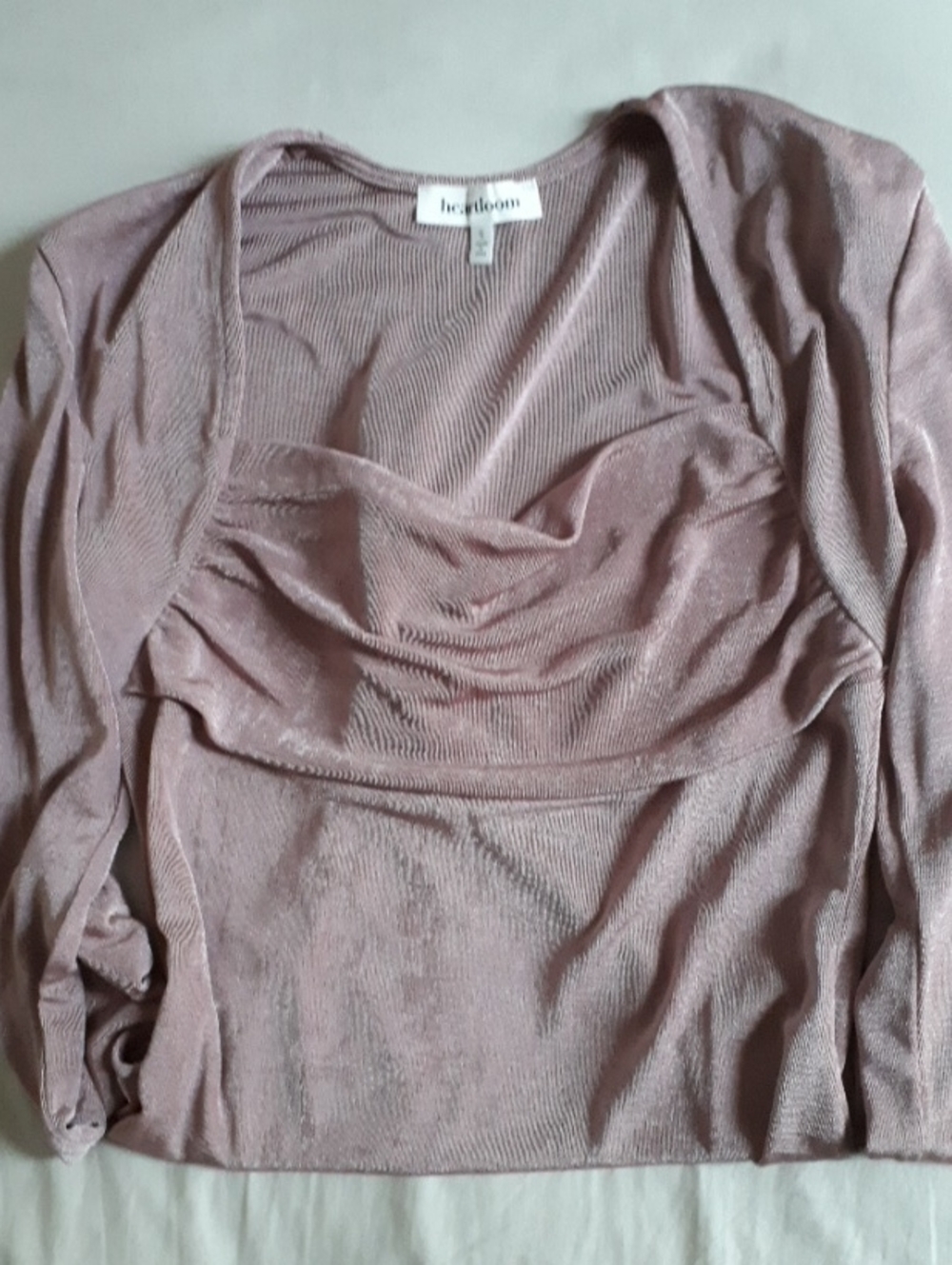 Dusty Rose Ruched Cowl Neck Bodysuit